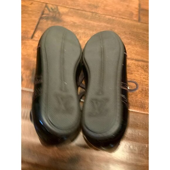 Louis Vuitton Burgundy Patent Leather Lace-Up Wingtip Flats Shoes, Size 37 / 7 - Picture 8 of 9